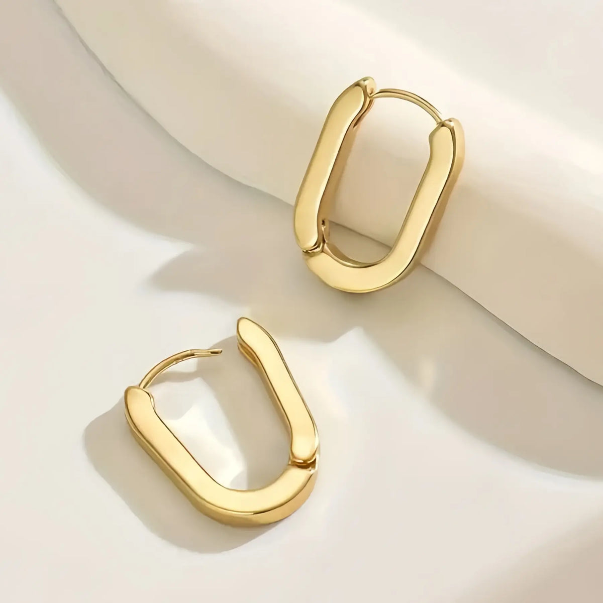 Hypoallergenic Stainless Steel Anti-Fading Gold-Tone Earrings, Hoop Earrings, Stainless Steel Hoops, Lightweight Earrings, Comfortable & Versatile Design, Elegant Jewelry Gift for Women, Fashion Earring, Fashionable Earrings