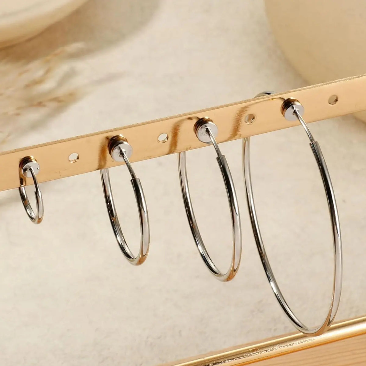 8 Pairs Clip-on Hoop Earrings, Casual Earrings Set, Stainless Steel Clip-on Earrings for Women, Fake Hoops for Non-pierced Ears, Spring Design Trendy Jewelry, Fashionable Jewelry Accessories, Non Piercing Earrings