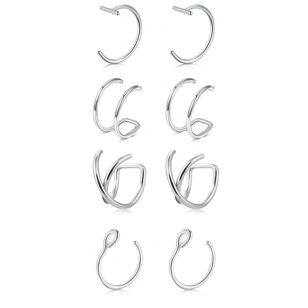 Fake Lip Piercing, Fake Lip Ring, Fake Nose Ring, Fake Snake Bites, Faux Lip Rings, Fake Snake Bite Piercing Clip, Lip Ring, Ear Cuff Earrings, Spiral Nose Ring, Nose Ring Jewelry, Non Piercing Jewelry, Body Jewelry