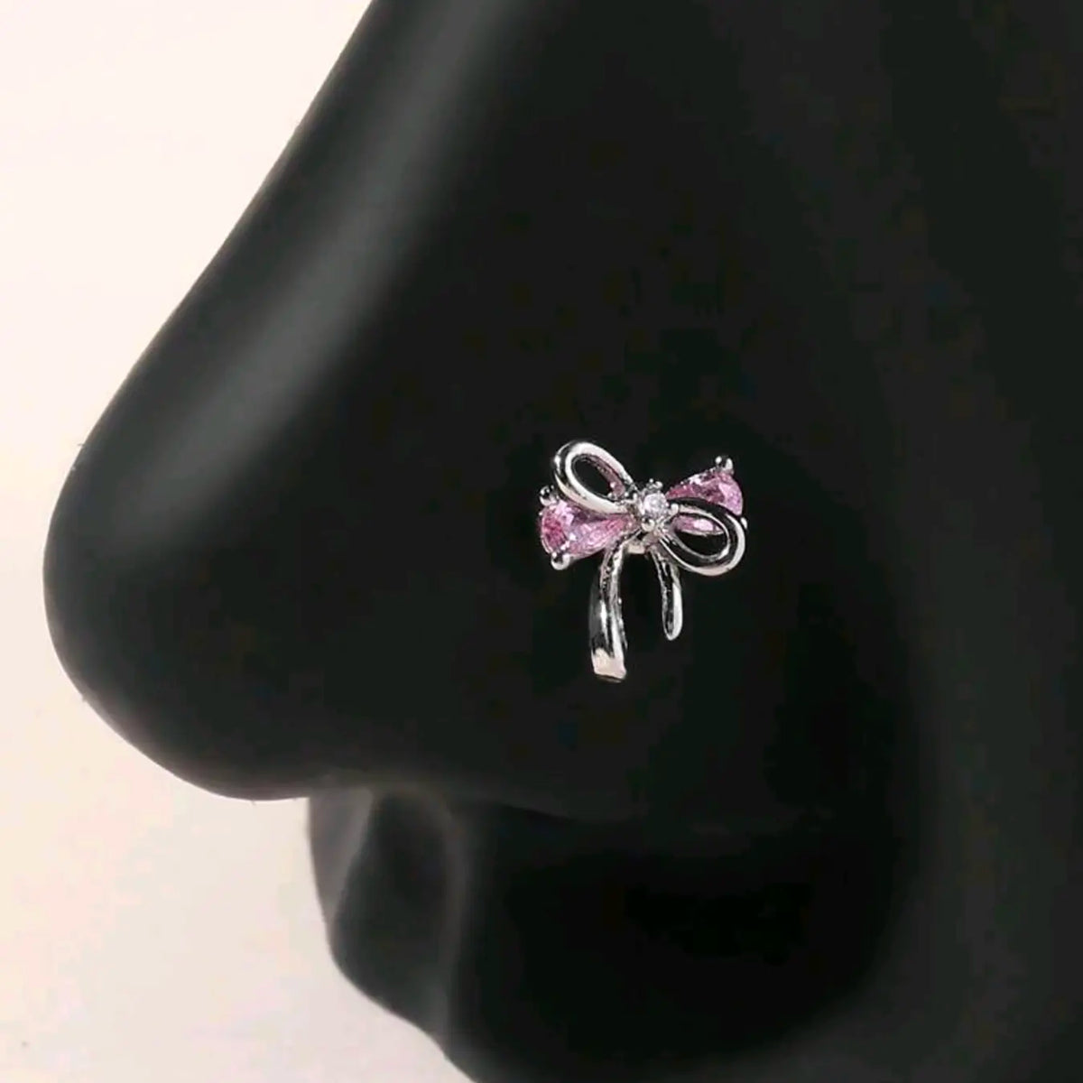Elegant Butterfly Nose Pin/nose Ring, Rhinestone Decorated, Stainless Steel Chain, All-Season Fashion Accessory, Body Jewelry Accessory, Nose Piercing Jewelry, Body Jewellery