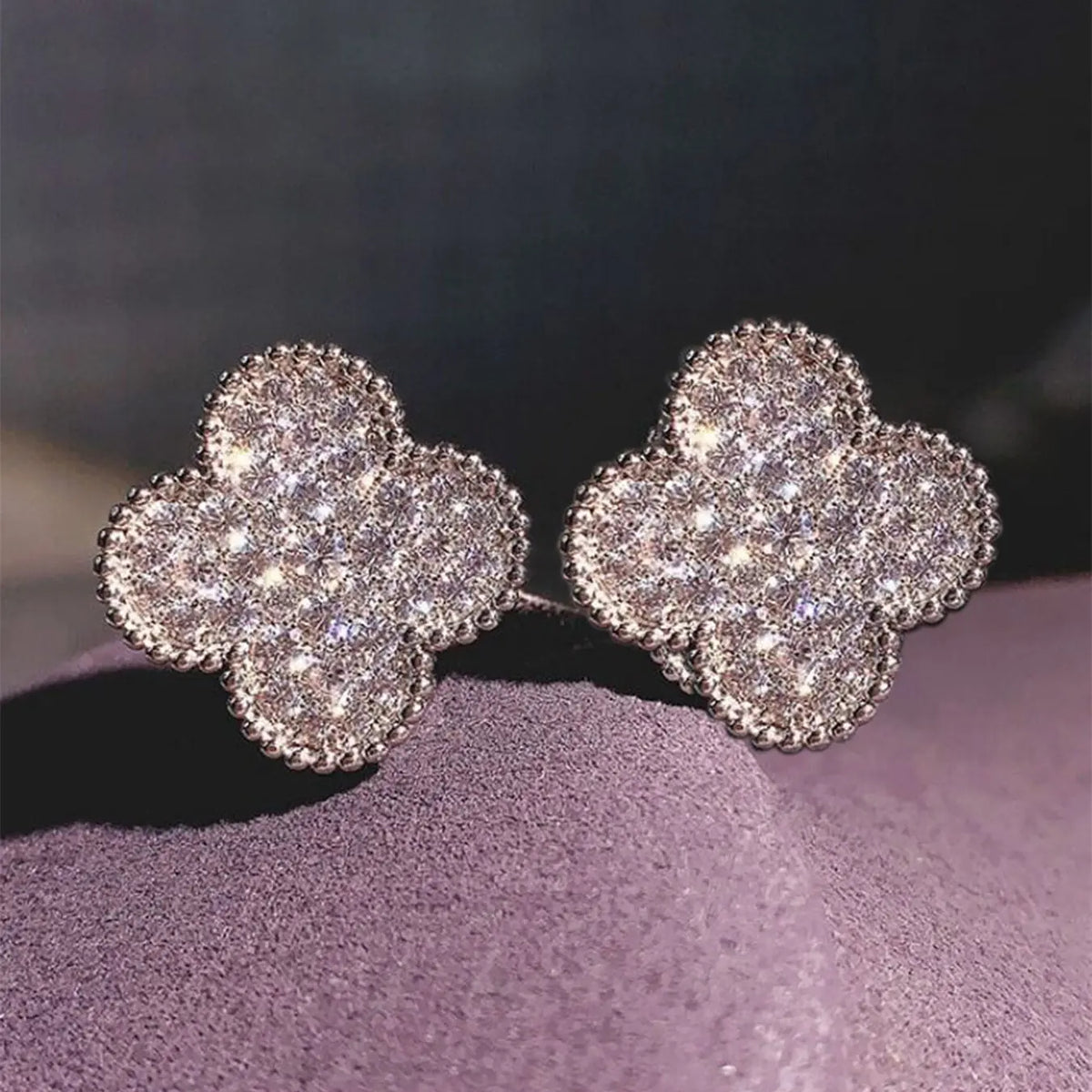 1 Pair Fashion Cubic Zirconia Stud Earrings For Women For Wedding Engagement Anniversary Party Chic Gorgeous Stylish Jewelry Sparkling Ear Jewelry Fashion Accessory Valentine's Day Gift