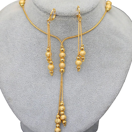 Dubai Beads Boho Jewelry Set for Women, Luxury Bridal Wedding Necklace Earrings Set, Necklace And Earring Set, African Indian Jewelry Sets, Elegant Party Gift, Jewellery Gift Set, Bridal Accessory, Necklaces Set