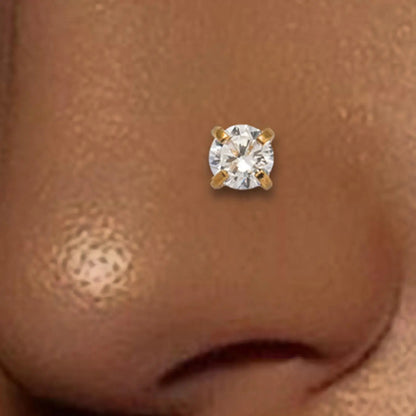 L Shaped Nose Studs, Nose Piercing Jewelry for Women & Men, Chic Body Jewelry, Stainless Steel Body Jewelry for Parties and Daily Wear, Rhinestone Nose Studs, Body Jewellery