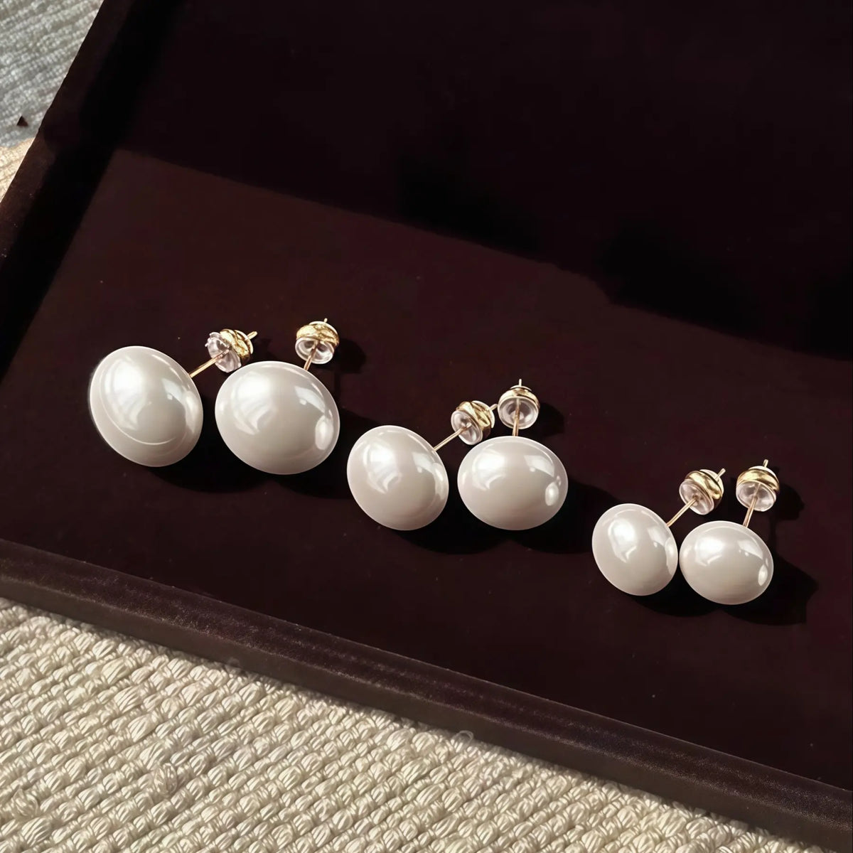 Trendy 6-Piece Set High-Quality Artificial Round Pearl Earrings, Dangle Earrings Set, Versatile Jewelry for Wedding & Daily Wear, Accessories, Perfect Gift, Fashionable Jewelry, Fashion Earrings Set, Stacked Earrings Set