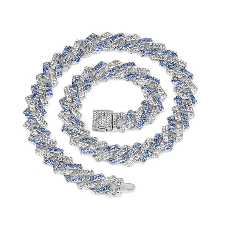 Necklaces for Men, 14mm Cuban Chain Necklace and Bracelet Set (with box), 2025 Men's Accessories Combination, Chains for Men