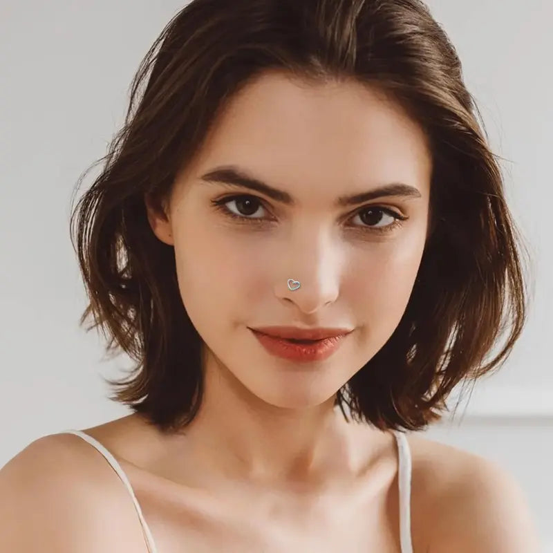 44-Pack 20G Hypoallergenic Rust-Resistant Surgical Stainless Steel Nose Studs Set - Moon, Star, Zirconia Designs, Spiral Nose Rings for Women, Christmas Valentine Stud Piercing Jewelry, Zirconia Piercing Jewelry
