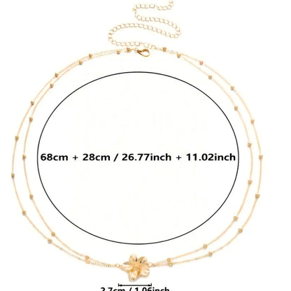 1pc Fashionable Sexy Bohemian Style Waist Chain Body Jewelry, Adjustable Double-Layer Floral Pendant Belly Chain & Beaded/Chain Star, Suitable For Daily Wear, Party, Dance, Beach, Bikini Body Jewelry Accessory, Chic Body Jewelry