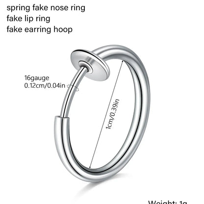 Simple Stainless Steel No Piercing Earring Ear Studs, Non Pierced Earrings, 2 Pairs Fashionable Earrings Set for Women & Men for Party, Daily Clothing Decor, Trendy All-match & Exquisite Jewelry for Birthday Gift