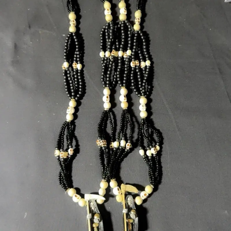 Santamuerte Necklace & Bracelet Set, Curated Conssecrated Santa Muerte Accessories Set - Model 1