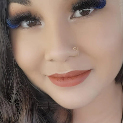 Heart Shaped Nose Ring, Stainless Steel Nose Ring, Fashionable Body Jewelry for Women & Girls, Trendy All-match & Exquisite Jewelry for Birthday Gift, Nose Hoop, Nose Rings Hoops, Nose Piercing Hoop, Body Jewellery