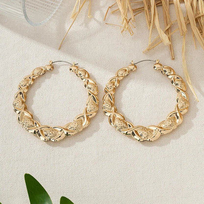 Geometric Circle Design Hoop Shape Earrings Ear Hoops for Women, 1 Pair New Fashionable Jewelry Accessories for Party, Daily Clothing Decor, Trendy All-match & Exquisite Jewelry for Birthday Gift, High Quality Earrings