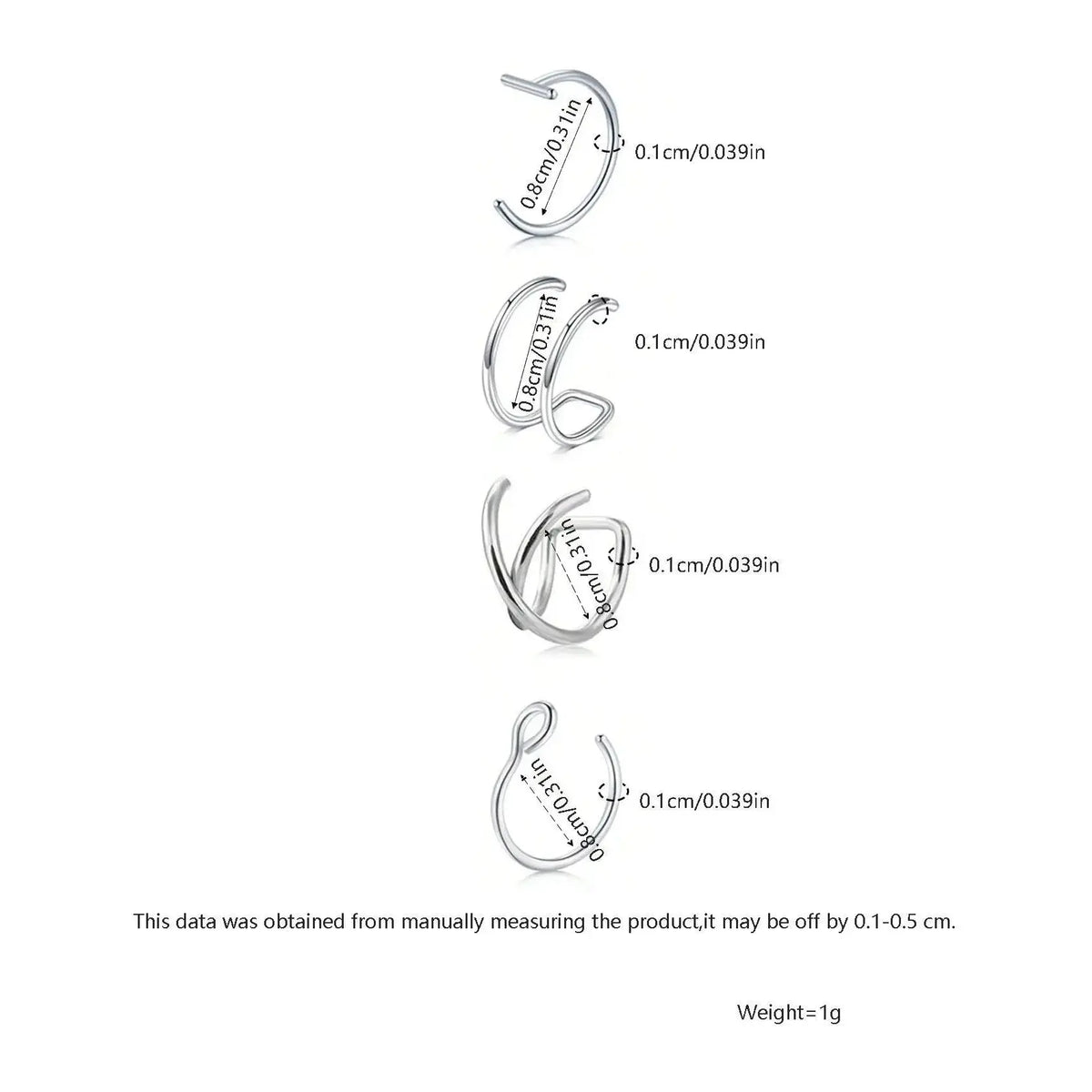 Fake Lip Piercing, Fake Lip Ring, Fake Nose Ring, Fake Snake Bites, Faux Lip Rings, Fake Snake Bite Piercing Clip, Lip Ring, Ear Cuff Earrings, Spiral Nose Ring, Nose Ring Jewelry, Non Piercing Jewelry, Body Jewelry