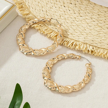 Geometric Circle Design Hoop Shape Earrings Ear Hoops for Women, 1 Pair New Fashionable Jewelry Accessories for Party, Daily Clothing Decor, Trendy All-match & Exquisite Jewelry for Birthday Gift, High Quality Earrings