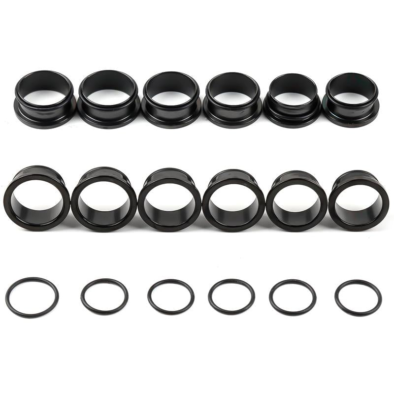 Stainless Steel Ear Stretching Kit (12-26Pcs) - 1-7mm/7.5-12mm Plugs with O-Rings, Jojoba Oil Aftercare, Gauge Tunnels for Stretched Ears Style, Body Piercing Jewelry for Adults, Ear Gauge Tunnels