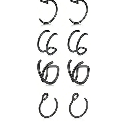Fake Lip Piercing, Fake Lip Ring, Fake Nose Ring, Fake Snake Bites, Faux Lip Rings, Fake Snake Bite Piercing Clip, Lip Ring, Ear Cuff Earrings, Spiral Nose Ring, Nose Ring Jewelry, Non Piercing Jewelry, Body Jewelry