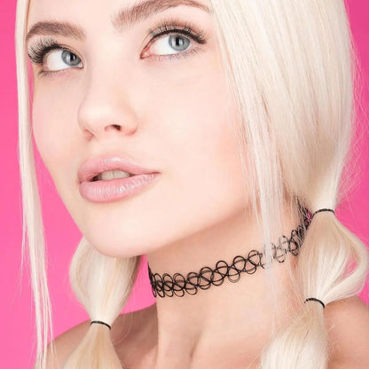 Women's Punk Style Choker Necklace & Bracelet & Ring, Fashion Jewelry for Party, Daily Clothing Decor, Trendy All-match & Exquisite Jewelry for Birthday Gift, Fashionable Matching Jewelry Set, Jewellery Gift Set
