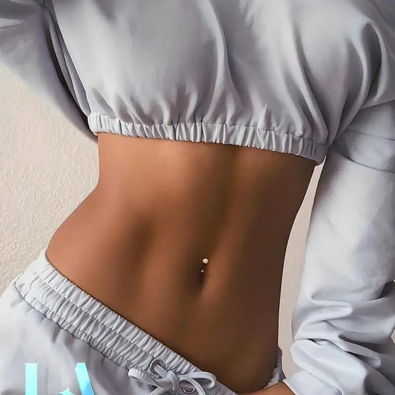 LOLIAS Women's Silver/14 Karat Gold Plated Surgical Stainless Steel CZ Clicker Belly Button Rings Pack for Navel Piercings