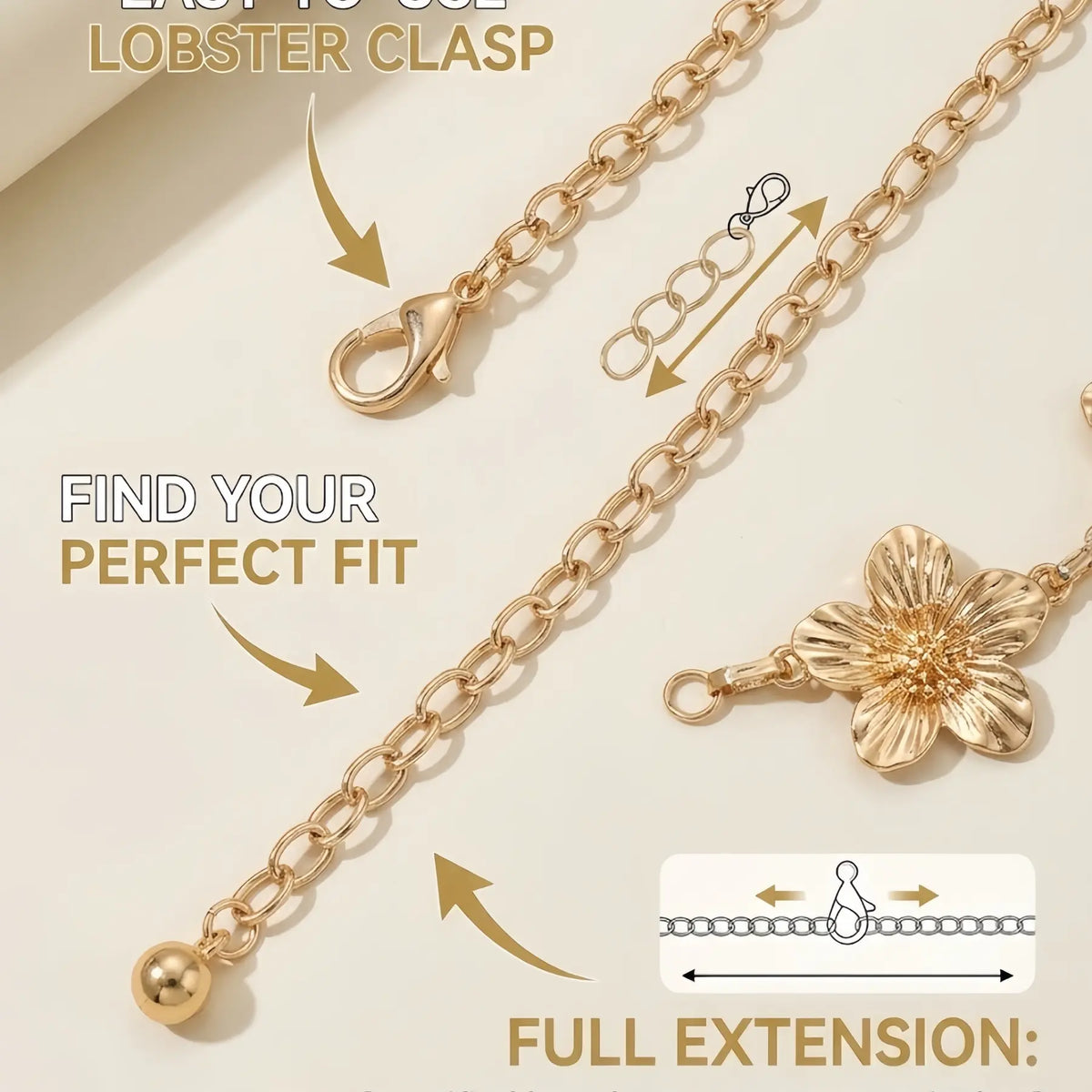 Boho Floral Belt Body Chain Fashion Body Jewelry Pants Skirt Waistband Metal Flower Design Casual Style for Women Daily Party Vacation Wear Metallic Flowers African Waist Jewelry Body jewellery