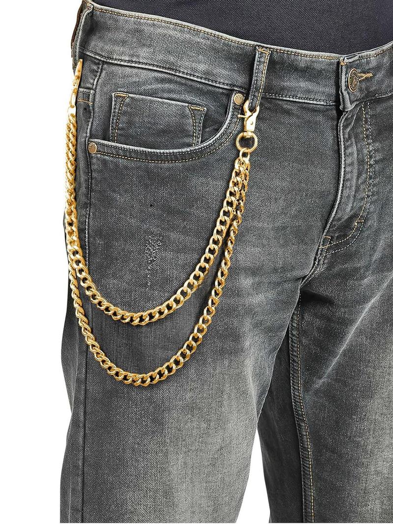 Fashion Chain Keychain, Multi-layer Pants Chain, Adjustable Waist Chain, Punk Rock Motorcycle Style Pants Jeans Chain, Fashion Accessories for Men & Women