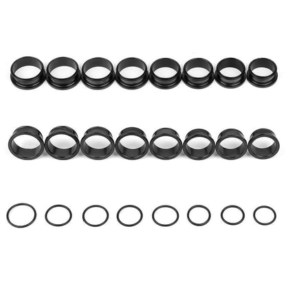 Stainless Steel Ear Stretching Kit (12-26Pcs) - 1-7mm/7.5-12mm Plugs with O-Rings, Jojoba Oil Aftercare, Gauge Tunnels for Stretched Ears Style, Body Piercing Jewelry for Adults, Ear Gauge Tunnels