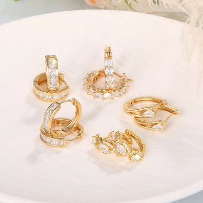 Women's Elegant Butterfly & Heart Design Hoop Earrings, Exquisite Hoop Earrings, Trendy All-match Jewelry As Gift for Daily & Party Decor
