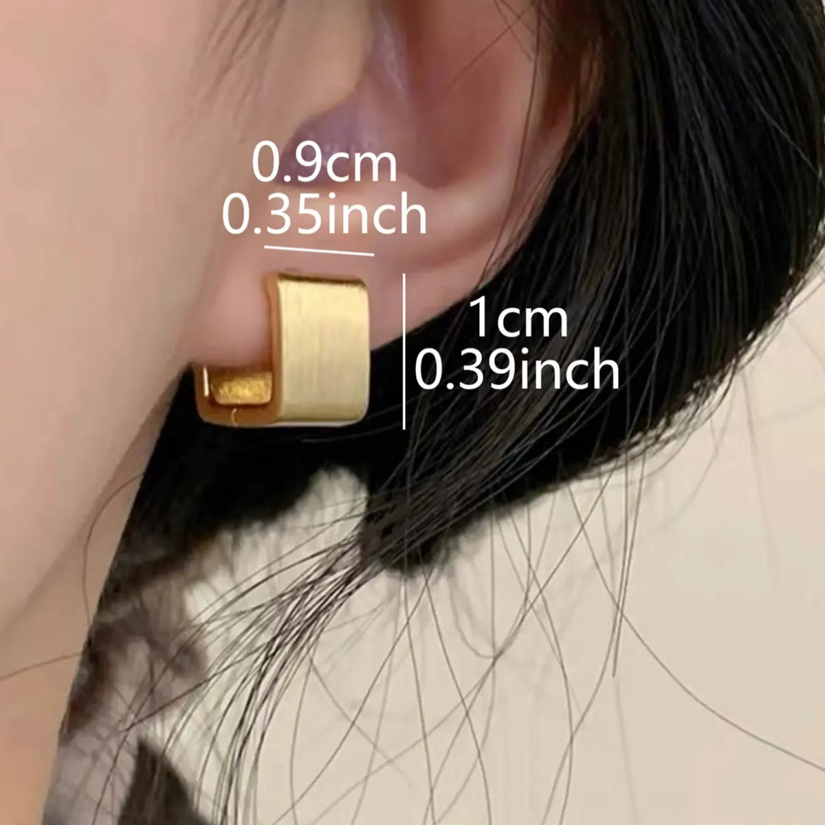 Women's Elegant Geometric Square Hoop Earrings, Lightweight Earring, Fashionable Daily Commute Jewelry, Simple Design, All Season Wear, Dainty Fashion Jewelry, Elegant Minimalist Earrings, Earrings Hoops