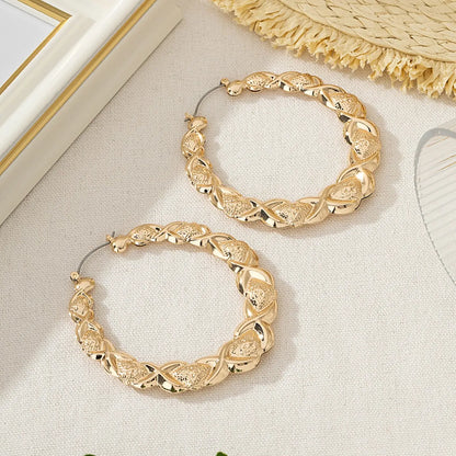 New Punk Hollow Circle Earrings, Exaggerated Creative Design, Fashion Bohemian Style, Women's Ear Jewelry, Animal Print Earrings, Statement Earrings, Ear Accessories