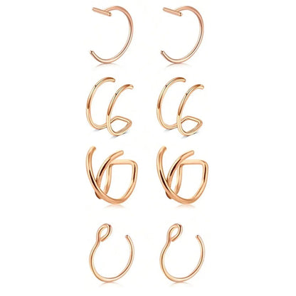 Fake Lip Piercing, Fake Lip Ring, Fake Nose Ring, Fake Snake Bites, Faux Lip Rings, Fake Snake Bite Piercing Clip, Lip Ring, Ear Cuff Earrings, Spiral Nose Ring, Nose Ring Jewelry, Non Piercing Jewelry, Body Jewelry