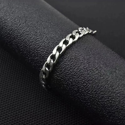 Men's Fashionable Matching Jewelry Set, Silver Color Column Necklace Bracelet Ring, Casual Daily Wear Accessories, 3-Piece Gift Box Included