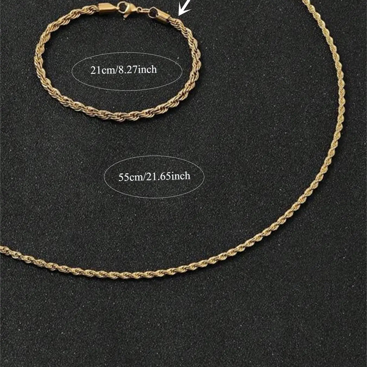 Elegant Stainless Steel Braided Bracelet and Necklace Set, Fashion Jewelry Set, Matching Jewelry Set, Perfect Gift for Friends and Family, Ideal for Parties and Daily Wear, Fashionable Jewelry Set