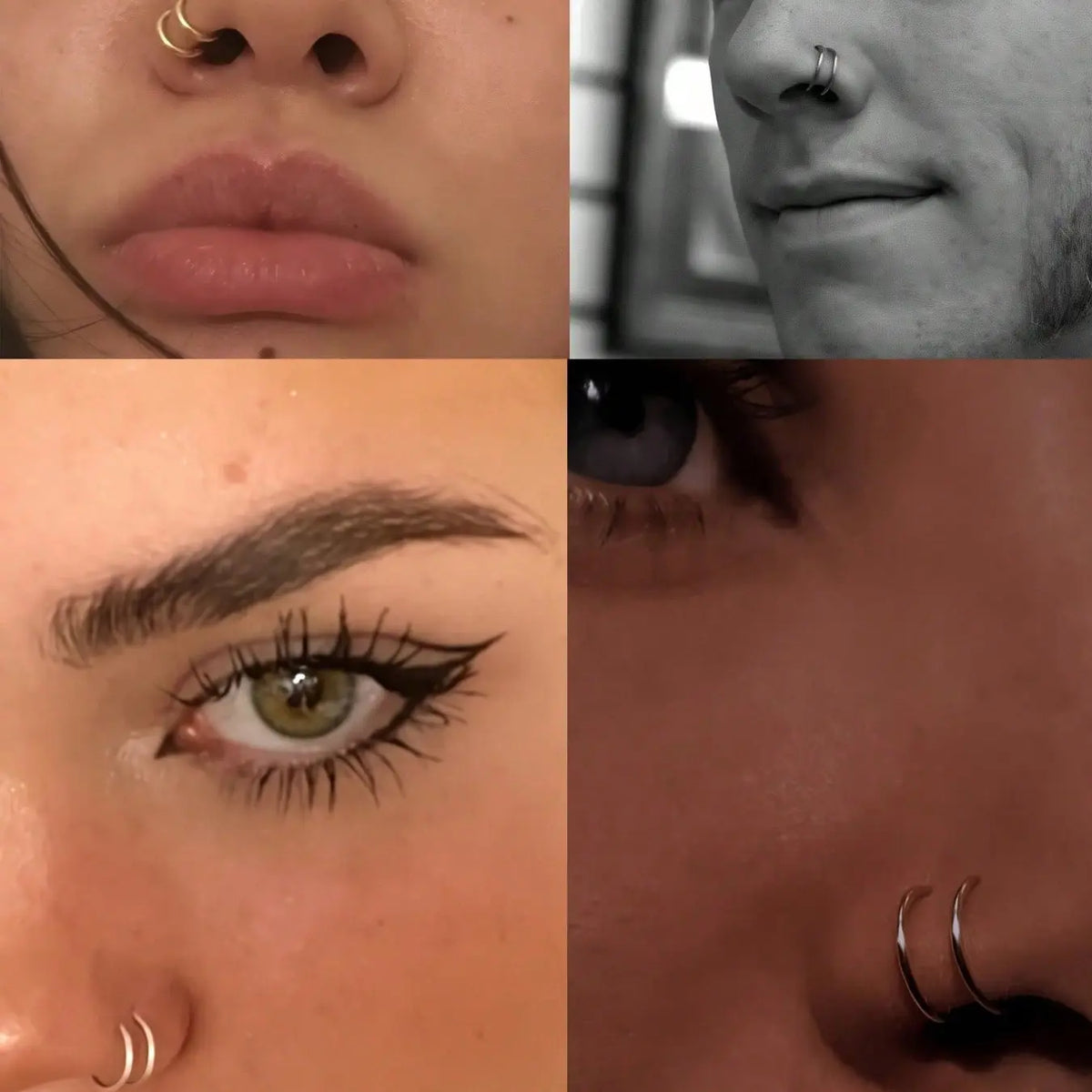 Stainless Steel Nose Ring Set, Durable Nose Piercing Jewelry, Fashion Body Jewelry, Premium Material, Ideal for Daily Wear, Perfect Gift, Nose Rings Set