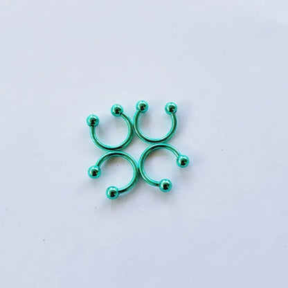 16g gold color horseshoe, hoop ring, tragus helix cartilage conch daith lip septum ball end