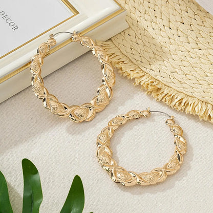Geometric Circle Design Hoop Shape Earrings Ear Hoops for Women, 1 Pair New Fashionable Jewelry Accessories for Party, Daily Clothing Decor, Trendy All-match & Exquisite Jewelry for Birthday Gift, High Quality Earrings