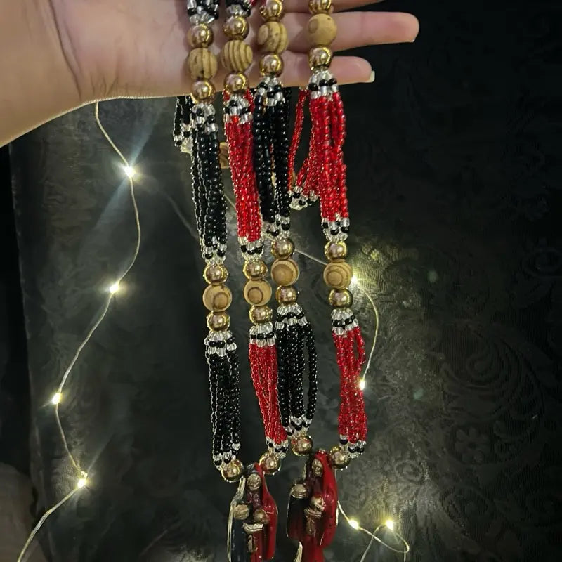Santamuerte Necklace & Bracelet Set, Curated Conssecrated Santa Muerte Accessories Set - Model 1