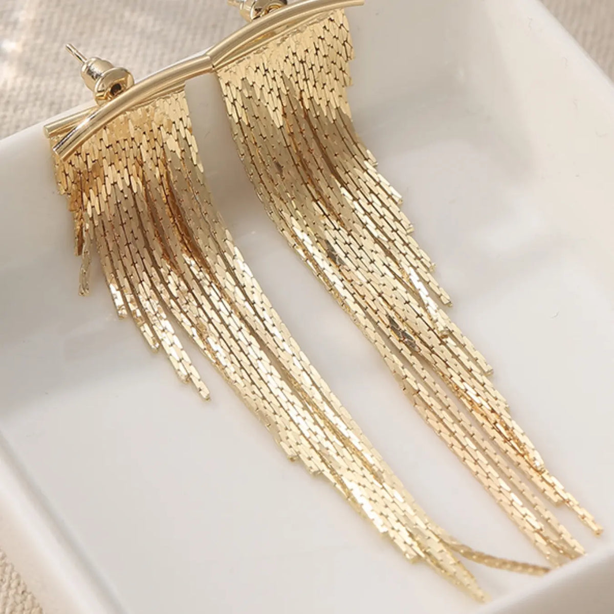 Fashionable Fringe Drop Earrings, Versatile Earrings, Shiny Women's Daily Party Accessories, Elegant Geometric Design, Perfect Holiday Gift, Fashion Jewelry Party, Bohemian Earrings, Fall Trendy Jewelry, Chain Earrings