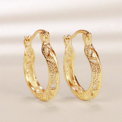 Women's Simple Copper Hoop Earrings, Minimalist Earrings, Versatile Earrings, Fashionable Earrings, High Quality Fashion Jewelry Party Earrings, Casual Style Anniversary Wedding Party Jewelry Gift, All Seasons Wear, Ear Hoops, No Choking Hazard