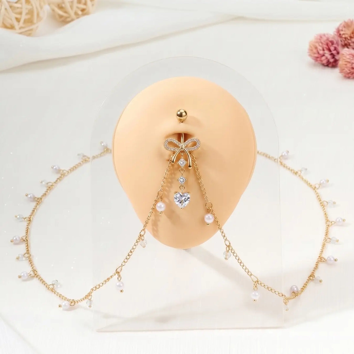 Women's Elegant Rhinestone Decorated Belly Rings, Exquisite Trendy Belly Piercing Jewelry, Chic Body High Quality Jewelry for Party & Daily Decor, Septum Jewelry, Belly Button Ring, Navel Ring, Body Jewellery