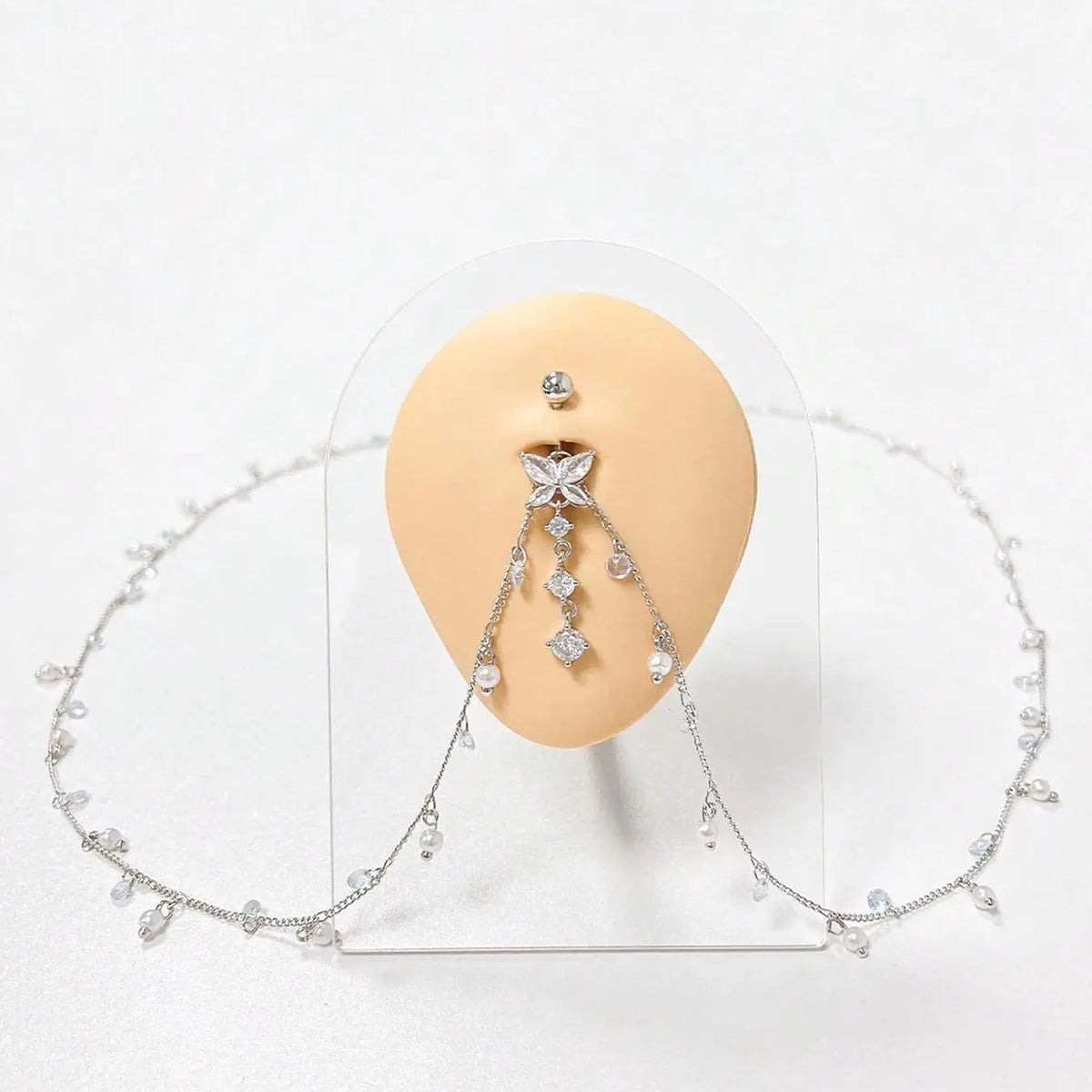 Women's Elegant Rhinestone Decorated Belly Rings, Exquisite Trendy Belly Piercing Jewelry, Chic Body High Quality Jewelry for Party & Daily Decor, Septum Jewelry, Belly Button Ring, Navel Ring, Body Jewellery
