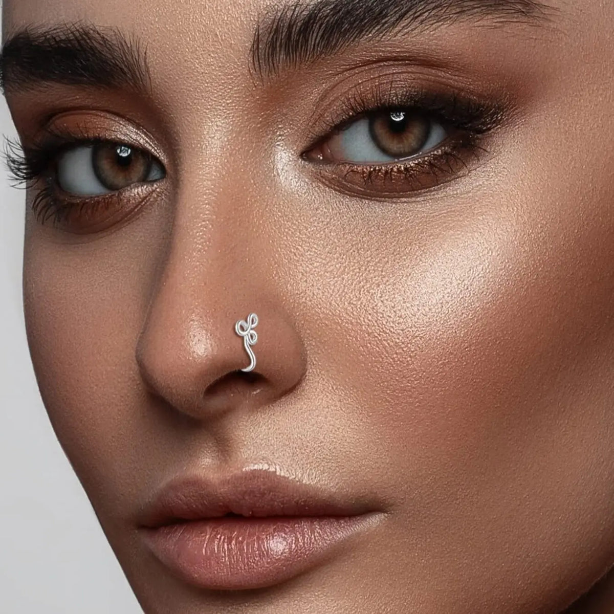 16Pcs African Faux Nose Cuff Non Piercing Inlaid Cubic Zirconia Clip on Nose Ring Star flower Leaf Heart Shape Nose Ring Fake Nose Cuff for Women Silver Gold Rose Gold Ton Nose Jewelry