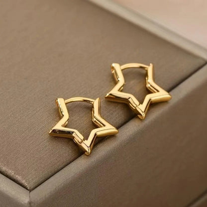 Minimalist Star Earrings for Women, Huggie Earrings, Hoop Earring, Earrings Hoops, Perfect Stainless Steel Jewelry Gift for Dates & Holidays, Jewelry Accessory for Any Occasion
