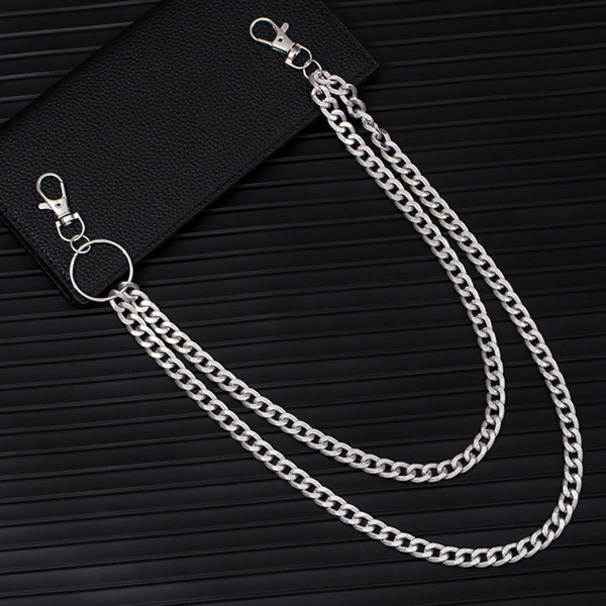 Men's Double Layer Pants Chain, Casual Pants Chain for Jeans Trousers, Pants Chain for Party, Daily Clothing Decor, Pants Chain for Gift, Adjustable Waist Chain, Waist Chain Accessory, Body Jewelry