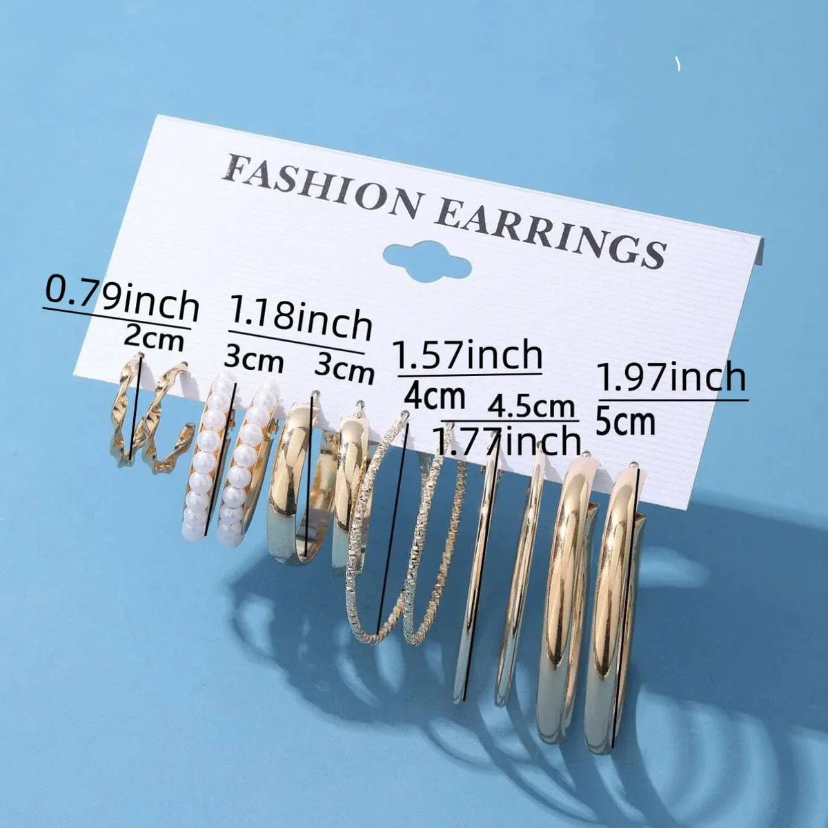 6 Pairs Faux Pearl Decorated Earrings, Hoop Earring Sets, Fashionable Hoop Earrings, Elegant Jewelry for Women, Fashion Jewelry for Party, Daily Clothing Decor, Trendy All-match & Exquisite Jewelry for Birthday Gift, Earring Stacking Set