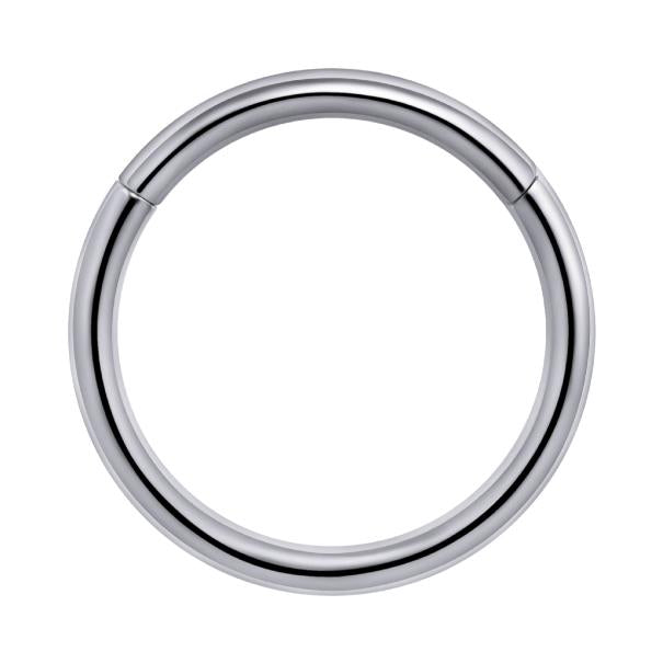 Titanium Plain Hinged Seamless Hoop for Nose, Ear, Lip Piercings