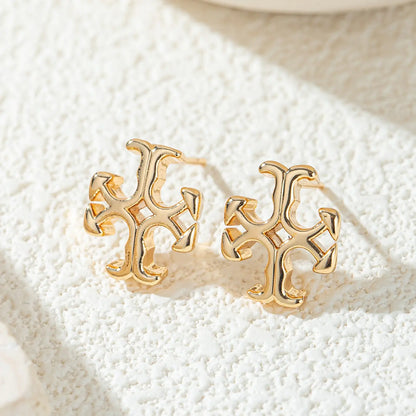 Women's Fashion Earrings Set, Copper Zirconia Ear Cuffs, Elegant Lightweight Design, Versatile Round Cutout Jewelry for Women, Versatile Accessory, Sparkling Ear Jewelry, Circle Shape Earrings, Fashionable Earrings, High Quality Earrings, Earcuff