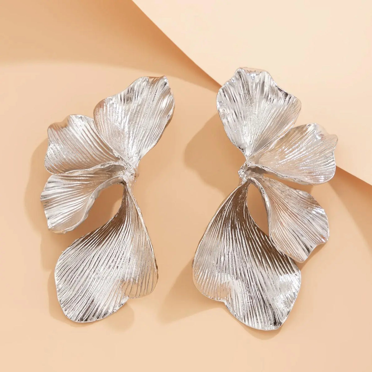 Fashionable Metal Flower Design Dangle Earrings, Statement Earrings, Chic Gorgeous Jewelry, Stylish Jewelry, Fashion Jewelry for Party, Daily Clothing Decor, Trendy All-match & Exquisite Jewelry for Birthday Gift, Lightweight Earring