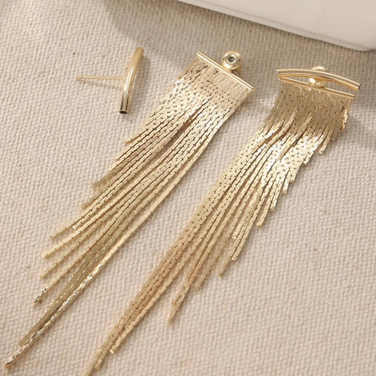 Fashionable Fringe Drop Earrings, Versatile Earrings, Shiny Women's Daily Party Accessories, Elegant Geometric Design, Perfect Holiday Gift, Fashion Jewelry Party, Bohemian Earrings, Fall Trendy Jewelry, Chain Earrings