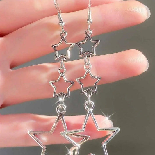Vintage Star Design Earrings for Decorative, Fashionable Jewelry for Women & Girls, Trendy All-match & Exquisite Jewelry for Birthday Gift, Fashionable Jewelry Accessories, Chic Gorgeous Jewelry