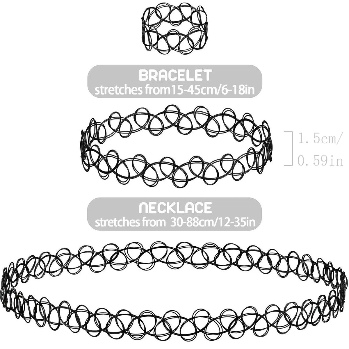 Women's Punk Style Choker Necklace & Bracelet & Ring, Fashion Jewelry for Party, Daily Clothing Decor, Trendy All-match & Exquisite Jewelry for Birthday Gift, Fashionable Matching Jewelry Set, Jewellery Gift Set