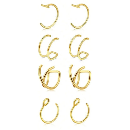 Fake Lip Piercing, Fake Lip Ring, Fake Nose Ring, Fake Snake Bites, Faux Lip Rings, Fake Snake Bite Piercing Clip, Lip Ring, Ear Cuff Earrings, Spiral Nose Ring, Nose Ring Jewelry, Non Piercing Jewelry, Body Jewelry