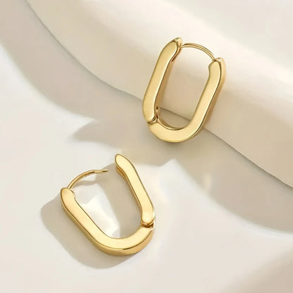 Hypoallergenic Stainless Steel Anti-Fading Gold-Tone Earrings, Hoop Earrings, Stainless Steel Hoops, Lightweight Earrings, Comfortable & Versatile Design, Elegant Jewelry Gift for Women, Fashion Earring, Fashionable Earrings